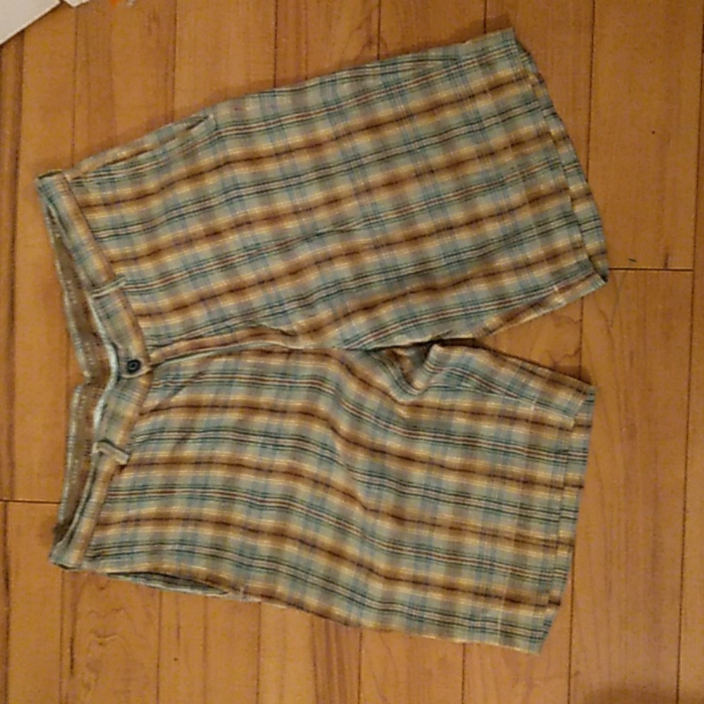 Tommy Bahama Relax Plaid Linen Shorts 36